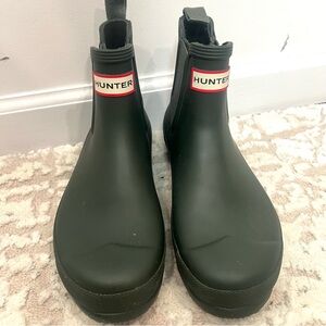 Hunter Rain Boots in Dark Green